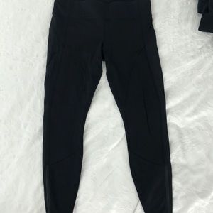 Lululemon moto-style pants, black